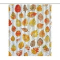 thumbnail image 1 of Autumn Harvest Maple Leaves Thanksgiving Waterproof Polyester Quick-Drying Shower Curtain for Bathroom with 12 Hooks, 1 of 6