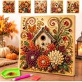 thumbnail image 1 of Autumn Harvest Pearl Diamond Painting Kit, 3D Bead Art Craft for Adults, DIY Fall Wall Decor Thanksgiving Handmade Gift, 1 of 8