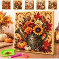 thumbnail image 1 of Autumn Harvest Pearl Diamond Painting Kit, 3D Bead Art Craft for Adults, DIY Fall Wall Decor Thanksgiving Handmade Gift, 1 of 8