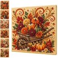 thumbnail image 1 of Autumn Harvest Pearl Diamond Painting Kit, 3D Bead Art Craft for Adults, DIY Fall Wall Decor Thanksgiving Handmade Gift, 1 of 8