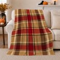 thumbnail image 1 of Autumn Harvest Plaid Living Room Accent Rustic Farmhouse, Warm Flannel Blanket for Ranch House and Living Room, Festive autumn celebration Scene, Art Lovers autumn celebration Gift, 1 of 9