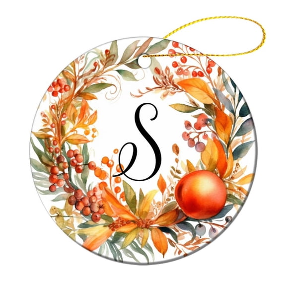 Autumn Harvest Pumpkin Wreath Christmas Ornament Fall Decor Grateful Thanksgiving Christmas Tree Ornaments Best Gifts for Christmas Housewarming Gift