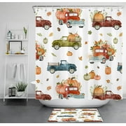Autumn Harvest: Rustic Truck & Pumpkin Bathroom Collection for a Cozy Fall Vibe
