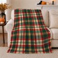 thumbnail image 1 of Autumn Harvest Tartan Plaid Design, Festive Holiday Scene, Warm Flannel Blanket for Cabin and Lodge with Detailed Artwork, Art Lovers Thanksgiving Gift, Festive Home Decor, 1 of 9