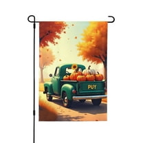 Autumn Harvest Truck Garden Flag 12x18 Inch Double Sided Fall Pumpkin Thanksgiving Decor Yard Flag Outdoor Farmhouse Decoration