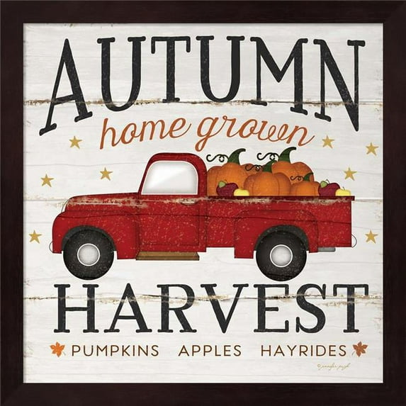 Autumn Harvest by Jennifer Pugh, Framed Wall Art, 13.25W x 13.25H