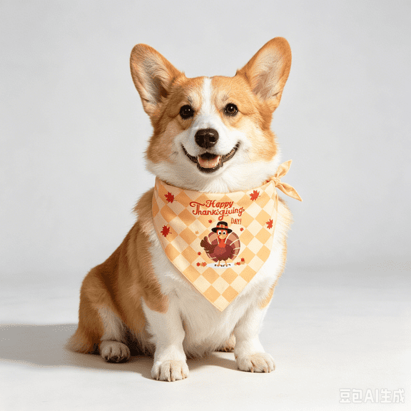 Autumn Holiday Dog Bandana Set, Thanksgiving Fall Pattern Pet Triangle Handkerchief Scarf, Adjustable Soft Bandana for Medium & Large Boy Girl Dogs