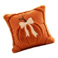 thumbnail image 1 of Autumn Home Decor Pillow Cover, 18 x 18 Inch with Raised Pumpkin Detail for Sofas, Chairs, Beds and Entryway Seating, 1 of 4