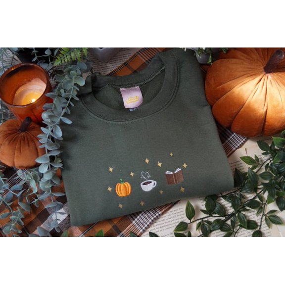 Autumn Icons Embroidered Sweatshirt