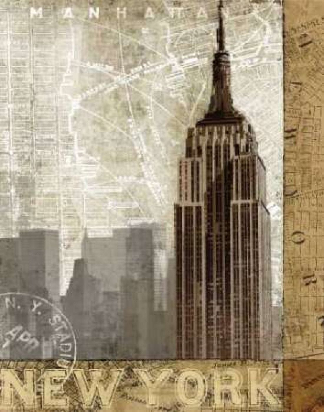 Autumn In New York Canvas Art - Keith Mallett (22 x 28)