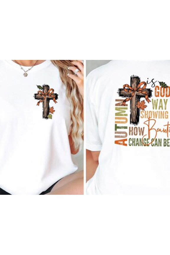 Autumn Is God'S Way Of Showing How Beautiful Change Can Be Shirt, Christian Shirt, Autumn Jesus Shirt, Retro Fall Pumpkin, Sport Grey Tshirt