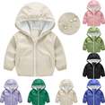 thumbnail image 1 of Autumn Jackets for Boys And Girls Waterproof Rain Jacket Windbreaker Coat Kids Raincoat Outerwear with Side Pockets Full Zipper Smooth Surface Toddler Outerwear, 1 of 8