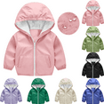 thumbnail image 1 of Autumn Jackets for Boys And Girls Waterproof Rain Jacket Windbreaker Coat Kids Raincoat Outerwear with Side Pockets Full Zipper Smooth Surface Toddler Outerwear, 1 of 8