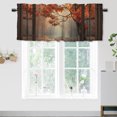 thumbnail image 1 of Autumn Kitchen Window Curtain Valance Maple Leaf Natural Landscape Vintage Window Window Treatment Valance Curtains for Bathroom 54 by 18 in, 1 Panel, 1 of 6