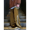 thumbnail image 1 of Autumn Korean Straight Wide Leg Pants For Men American Casual Side Stripe Corduroy Sweatpants Jogging Y2K Baggy Trousers Womens, 1 of 6
