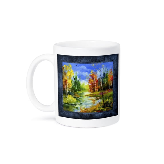 3dRose, Autumn Landscape in Painting, 15oz Mug