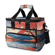 Autumn Landscape Insulated Lunch Bag 15L Cooler Box for Women Men Work Camping Beach Travel