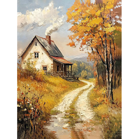 Autumn Landscape Oil Painting Decoration/Canvas Art Suitable for Decorating Living Room Bedroom Study Office Dining Room Hotel and Coffee Shop Wall Decor178 Characters