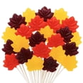 thumbnail image 1 of Autumn Leaf Lollipops, Fall Party Favors, Candy Pops, Thanksgiving Goodie Bag Fillers, 24 Count, 10.16 Ounce Box, 1 of 8