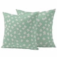 thumbnail image 1 of Autumn Leaf Outdoor Waterproof Pillow Covers, Green Maple Fallen Leaves Solid Color Decorative Square Throw Pillowcase Sofa Cushion Sham for Patio/Couch/Chair, 20"x20" 2 Pack, 1 of 8