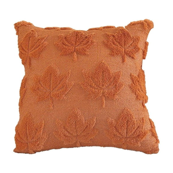 Autumn Leaf Print Pillowcase, Seasonal Sofa Cushion Cover, for Thanksgiving Halloween Home Decoration, 17.7 * 17.7 inch