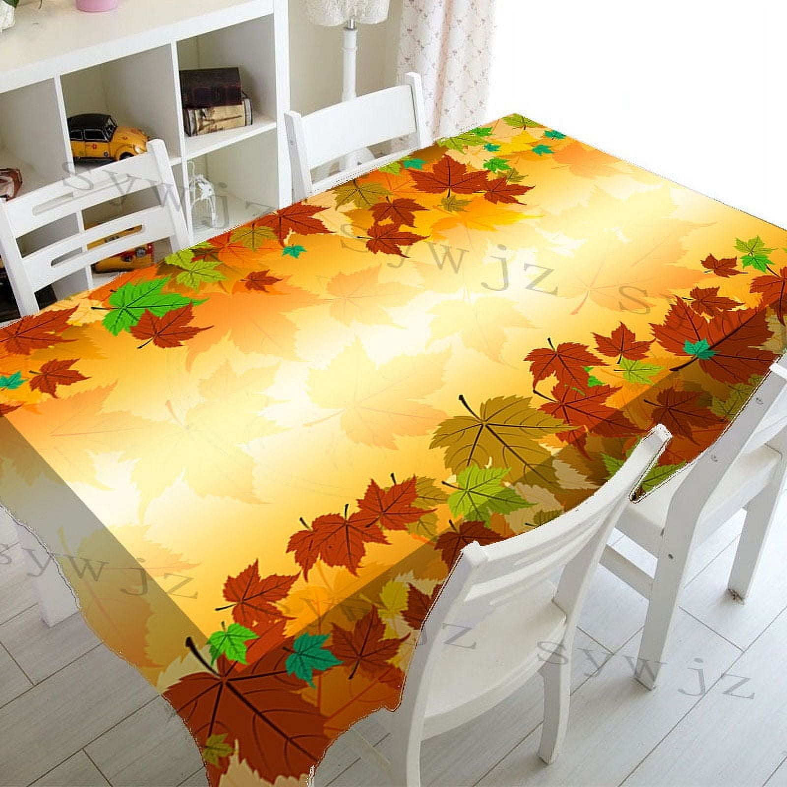Autumn Leaf Printed Tablecloths Daily Use of Festive Tables Kitchen Autumn Leaf Printed Tablecloths Daily Use of Festive Tables Kitchen