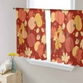 thumbnail image 1 of Autumn Leaf Sheer Curtains 45 Inch Length 2 Panels Set, Semi Transparent Voile Rod Pocket Curtains for Living Dining Room Bedroom Drapes Fall Maple Vintage Pumpkin Thanksgiving, 1 of 8