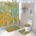 thumbnail image 1 of Autumn Leaf Shower Curtain Set Maple Leaves Fall Plants Nature Scenery Bathroom Curtains Non-Slip Bath Mat Toilet Cover Rug Home, 1 of 5