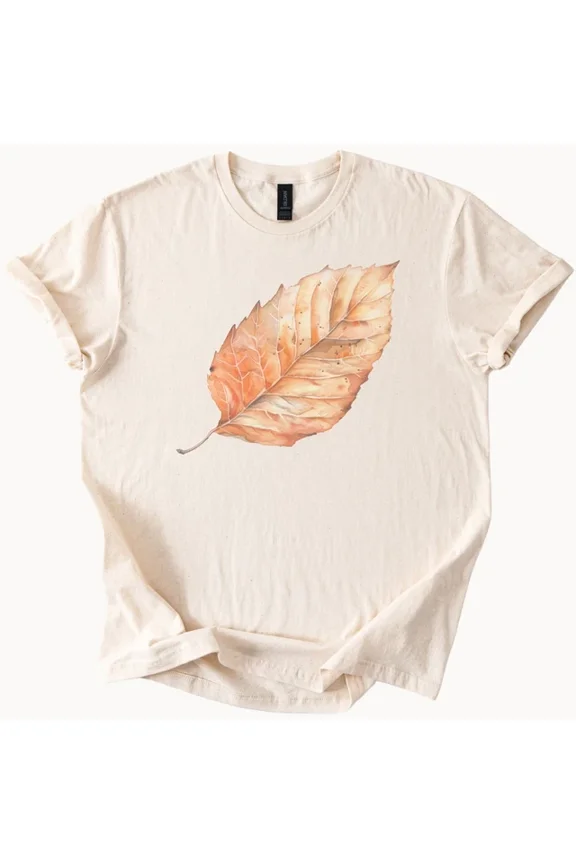 Autumn Leaf T Shirt Fnature Graphic Earthy Botanical Tee Size S-5Xl Heygategoo Tee