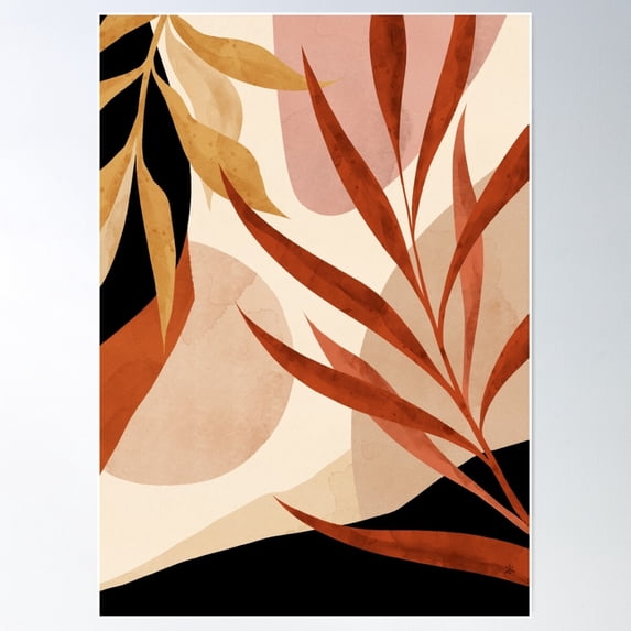 Autumn Leafs Poster Wall Art, Modern Wall Decor For Living Room Bedroom, 8x12 UNFRAMED