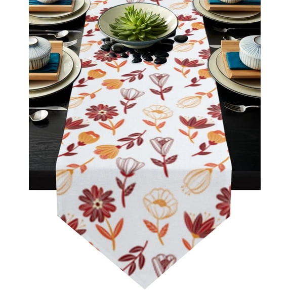 Autumn Leaves Abstract Art Printed Table Runner Christmas Decorations for Home Table Runners for Wedding Party Modern Home Decor