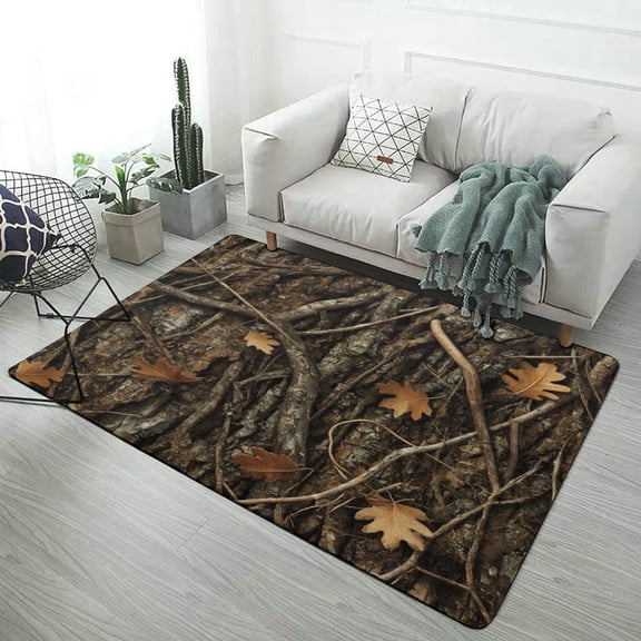 Autumn Leaves Bark Texture Carpet Style Living Room Bedroom Soft Comfy Rug Modern 3d Entry Door Mats Household 47"x 31.5"