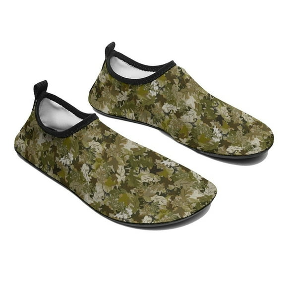 Autumn Leaves Camouflage Water Shoes Beach Slip-on Shoes for Men Women Swim Pool Yoga Surfing Sneakers Quick-Dry Sports Barefoot Shoes