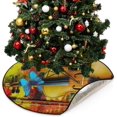 thumbnail image 1 of Autumn Leaves Christmas Tree Mats Waterproof Tree Skirt, Violin Butterfly Xmas Tree Stand Tray Mat Floor Protector Pad for Holiday Party Decoration, 28.3", 1 of 6