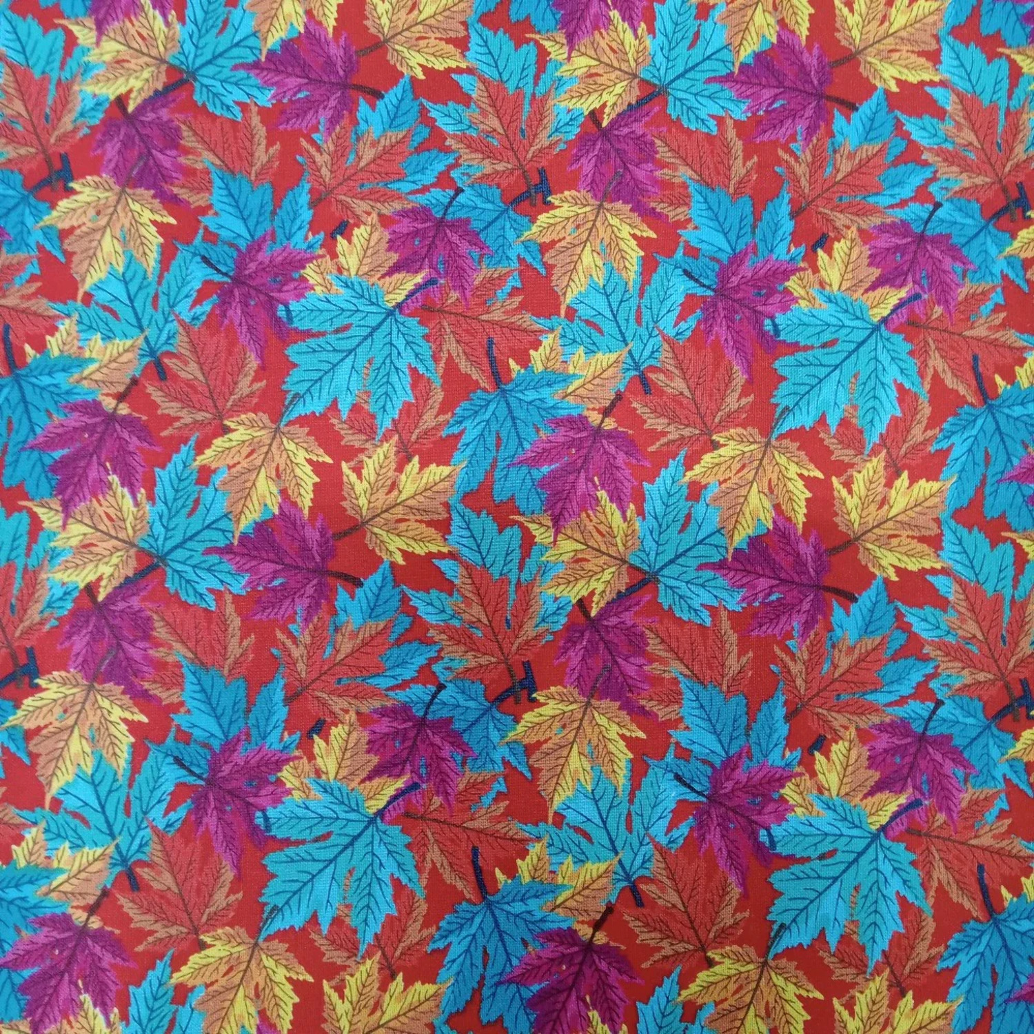 Autumn Leaves Cotton Fabric - Walmart.com