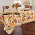 thumbnail image 1 of Elrene Home Fashions Autumn Leaves Fall Printed Tablecloth, 52" x 52" Rectangle, 1 of 4