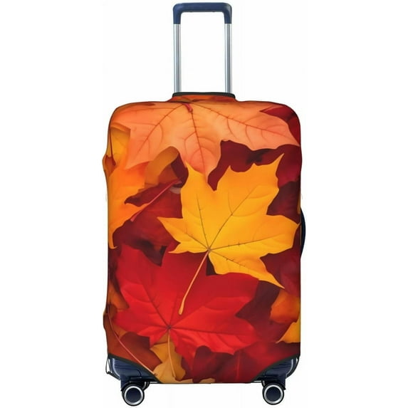 Autumn Leaves Fall Travel Luggage Suitcase Cover, Washable Suitcase Covers Elastic, L - Fits 25-28 inch luggage