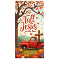 thumbnail image 1 of Autumn Leaves Fall for Jesus Inspirational Christian Pumpkin Banner for Church Event Outdoor Decoration Gathering, 1 of 5