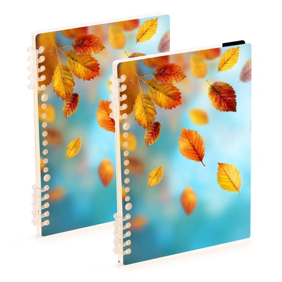 Autumn Leaves Falling Notebook Detachable Coil Notebook Diary Plan Book A5 Size 60 Pages 1 Pack