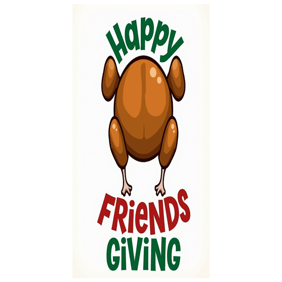 Autumn Leaves Happy Friendsgiving Turkey Banner for Thanksgiving Celebration Fall Party Indoor Decor