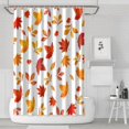 thumbnail image 1 of Autumn Leaves Harvest Thanksgiving Shower Curtain for Bathroom with Hooks and Weighted Hem, Polyester Fall Pumpkins Maple Waterproof Bath Curtains Hotel Style - Machine Washable,72x72in, 1 of 5