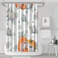 thumbnail image 1 of Autumn Leaves Harvest Thanksgiving Shower Curtain for Bathroom with Hooks and Weighted Hem, Polyester Fall Pumpkins Maple Waterproof Bath Curtains Hotel Style - Machine Washable,72x72in, 1 of 5