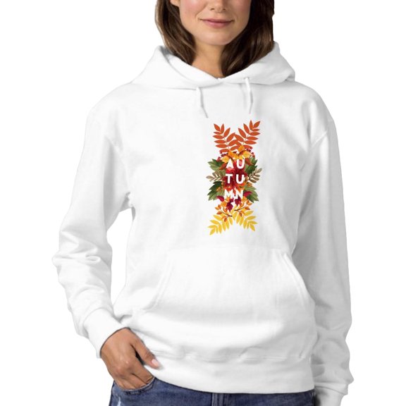 Autumn Leaves Hoodie Women -SPIdeals Designs, Female 4X-Large