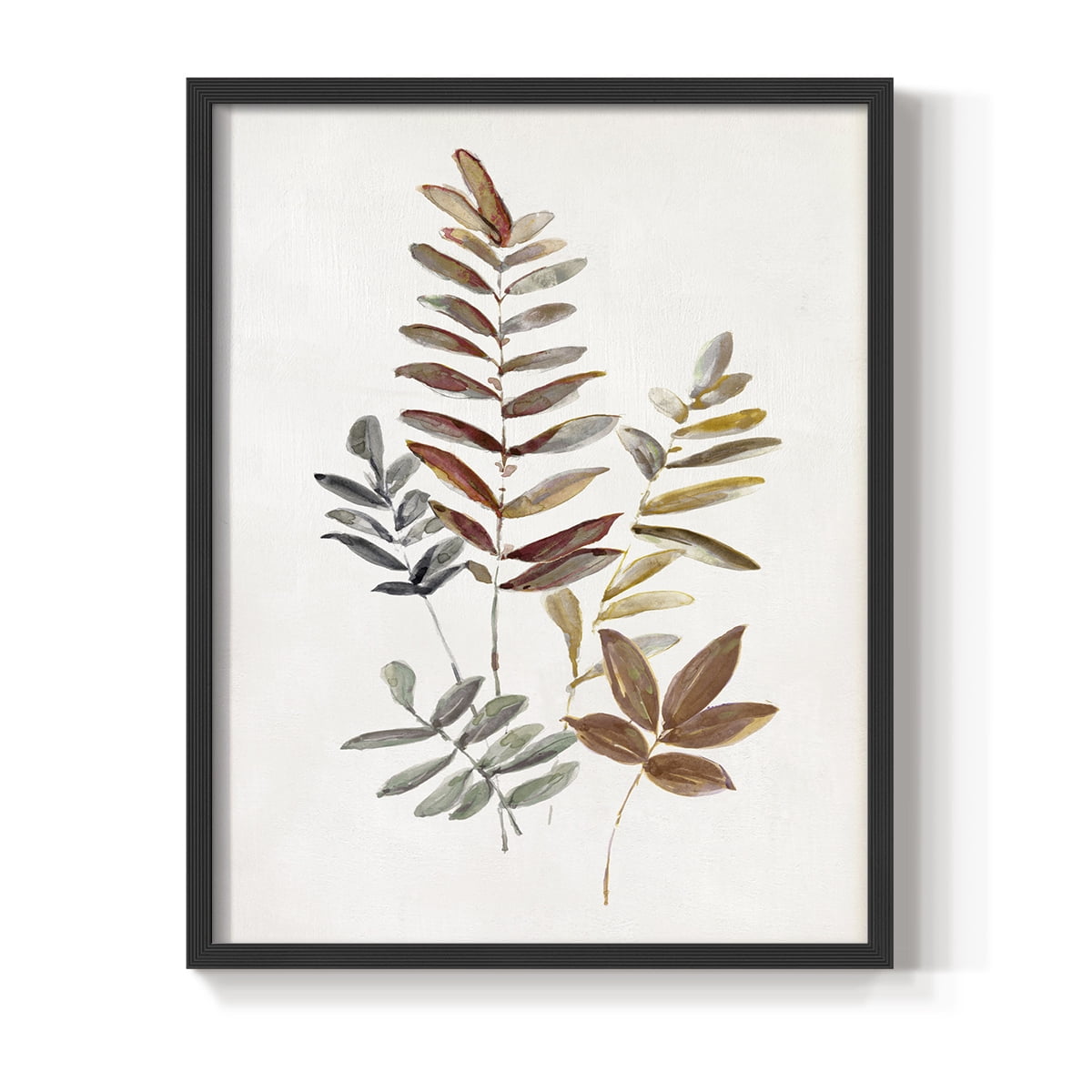 Autumn Leaves I Framed Print in Black Solid Wood Framed Print No Nail Hanging