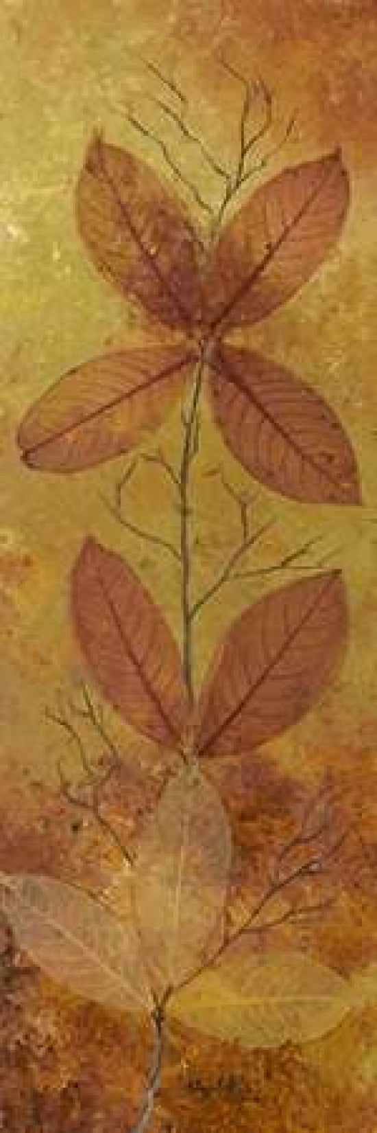 Autumn Leaves II Canvas Art - Elizabeth Londono (12 x 36)