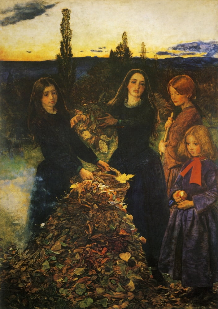 Autumn Leaves Millais 1908 Canvas Art - John E Millais (24 x 36)