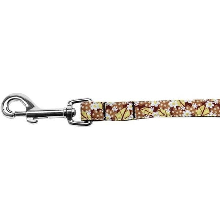 Autumn Leaves Nylon Ribbon Pet Leash - 0.63 in. x 6 ft.