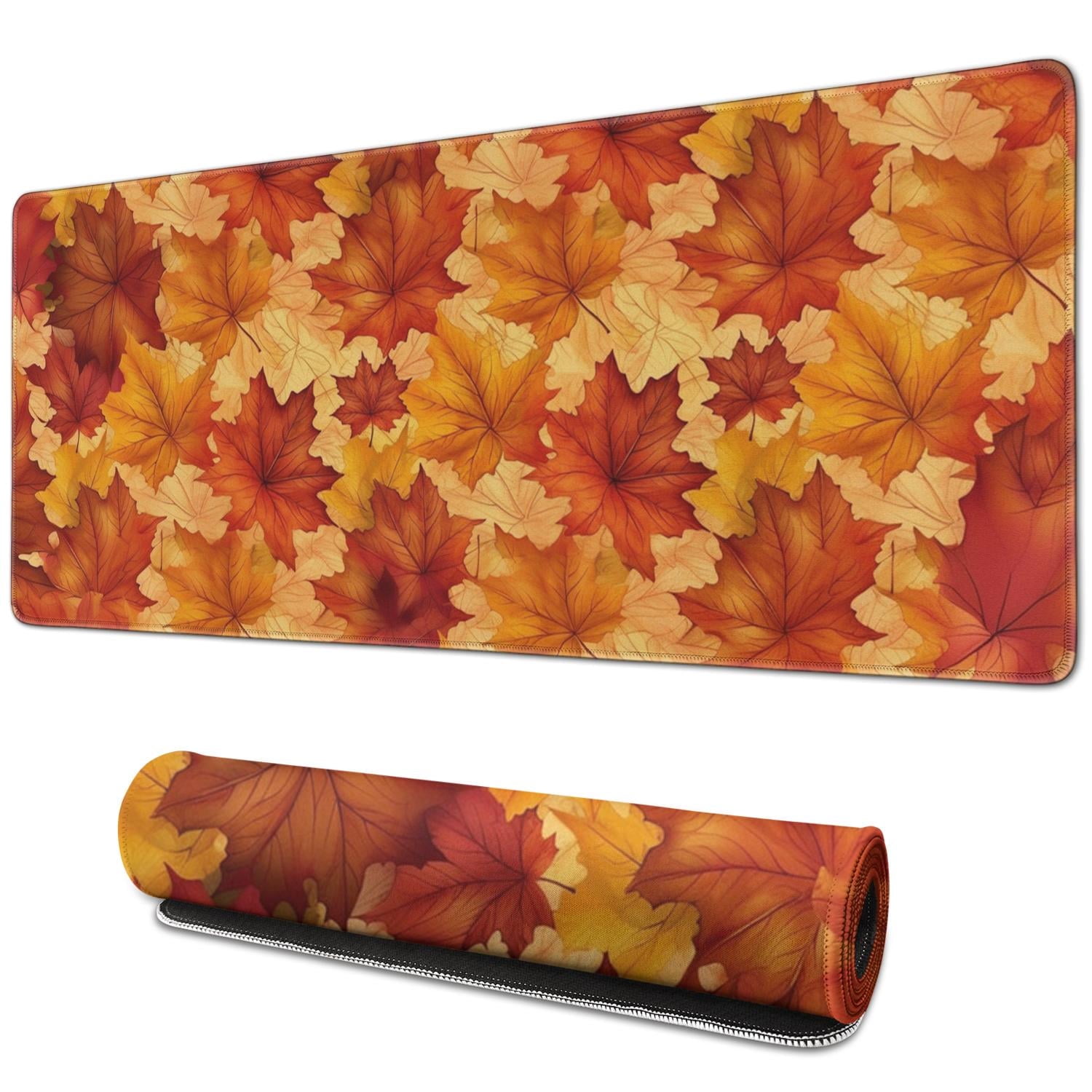 Autumn Leaves Of Maple Print Mouse Mat, Rectangle Large NonSlip Rubber
