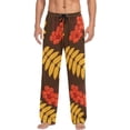 thumbnail image 1 of Autumn Leaves Pattern Ghost Pajama Pants, Men's Lounge Pants Light with Drawstring and Pockets, Christmas New Year Birthday Father's Day Gifts, 1 of 7