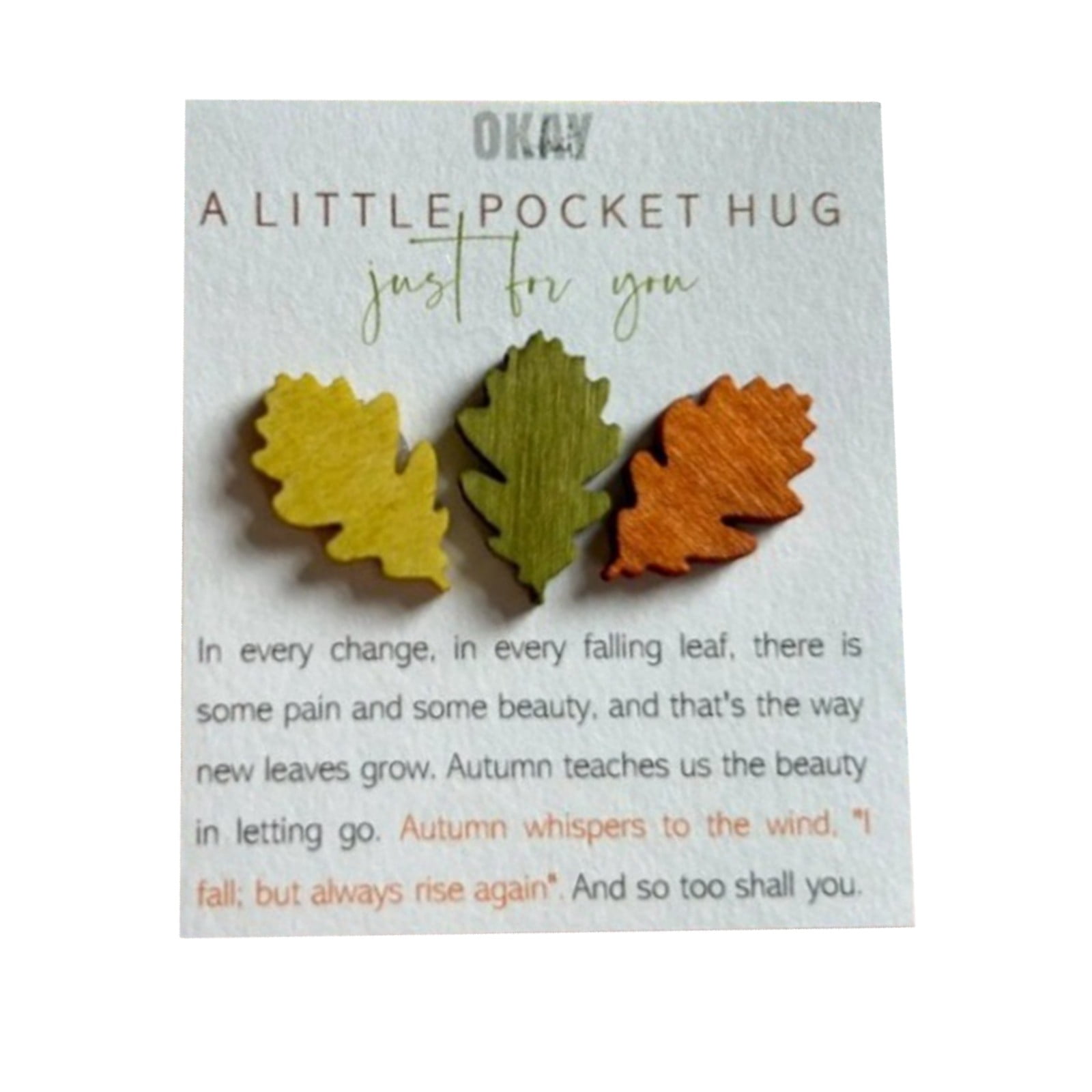 Autumn Leaves | Pocket Hug Keepsake Keepsake Card Decorated With Autumn ...